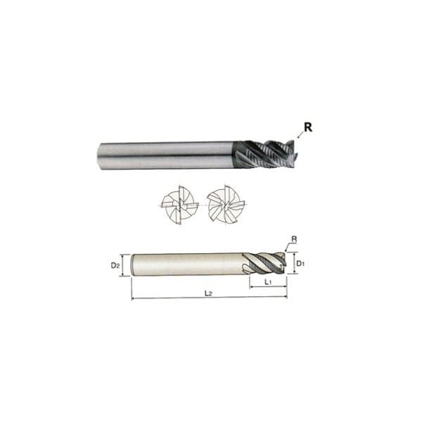 Yg-1 Tool 5 Flute Regular Length Corner Radius Roughing X-Speed Carbide End Mill G90840 - main